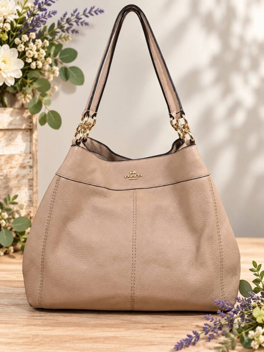 Coach Lexy Shoulder Bag – Nude Pebble Leather – J1657-F57545